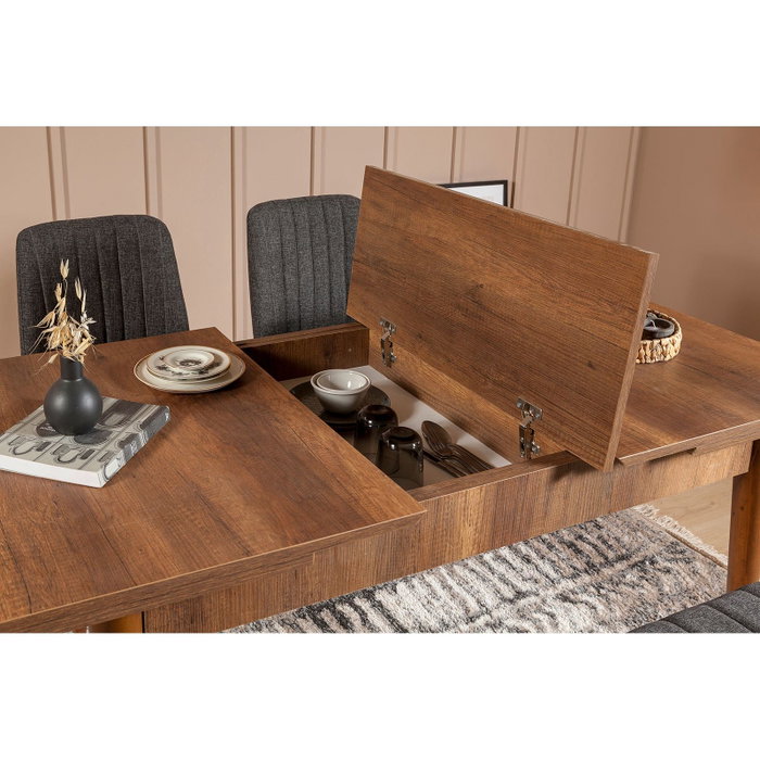 Hanah Home Vina 1053 Nogal y Antracita
